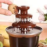 Máquina Fundue Chocolate Elétrica Profissional Portátil Fonte Cascata 110v Festa Aniversário Evento Fonte Chocolate Três Andares Fruta Uva Confeitarias Hotéis