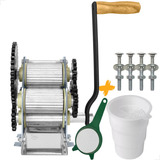 Maquina Garapeira Engenho Caldo De Cana Manual Engenhoca Portátil Garapa 3 Moendas Moedor Reforçado Bica Direcionadora Inox Marca Cozinha Gourmet Brinde Exclusivo