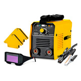 Máquina Inversora De Solda 220v 120a Oz Com Óculos De Solda Esquadros E Acessórios