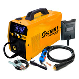 Máquina Inversora De Solda Sinérgica 200a 3 Em 1 Mig Tig Mma Com Gás E Tocha Euro Conector 220v Fluxmig 200 Start