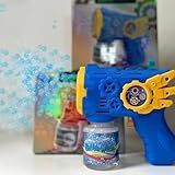 Máquina Lança Bolha De Sabão- Automática- Colorido- Brinquedo Infantil- Azul Vermelho- 50ML -Azul-