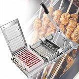 Máquina Manual De Aço Inoxidável Do Kebab Da Carne De Carneiro Máquina Do Espeto Da Corda Da Carne De Bambu Máquina Da Carne Do Espeto Da Multi Função Máquina Manual Do Espeto
