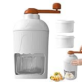 Máquina Manual De Barbear Para Neve Barbeadora Manual De Máquina De Fazer Raspado Smoothies Portáteis Granizo Quebra Máquina De Triturado Com Bandeja De Cubo De Para Uso Externo De Piquenique D