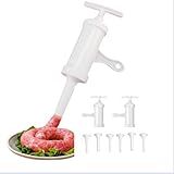 Máquina Manual De Enchimento De Salsicha Para Enchedor De Salsicha Para Enchimento De Carne De Plástico Manual Tubos Funil Moedor De Carne Moedor De Alimentos Para Uso Doméstico Conjunto Com 2