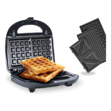 Maquina Multigrill 3 In 1 Waffle Grill Sanduicheira 110 200v