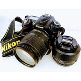 Máquina Nikon D90, 2lentes 18-105 E 35mm Bateria E Carreg..