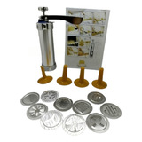 Máquina P Fazer Biscoitos Aço Inox 10 Formas Cookies