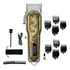 Máquina Profissional Barbearia Cabelo Barba Recarregável Cor Dourado 110v/220v
