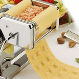 Maquina Ravióli Massa Macarrão Talharim Inox Manual 4x1 Top
