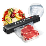 Maquina Seladora A Vácuo Alimentos Embalagem Portátil Bivolt Cor Preto 110v 220v