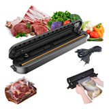 Máquina Seladora Vácuo De Alimentos Portátil Bivolt Preto