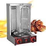 Máquina Shawarma Kebab Grill Gás Vertical Frango Giroscópio Carne Rotisserie Para Restaurante Casa Jardim Gas