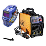 Máquina Solda Inversora 160a 220v Máscara Automática Cor Laranja Frequência 50 60hz