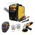 Máquina Solda Inversora 225a 220v + Esmerilhadeira + Máscara Cor Laranja Frequência 50/60hz
