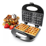 Máquina Waffle Panqueca Grill Elétrica Prática Portátil 750w Cor Preto 220