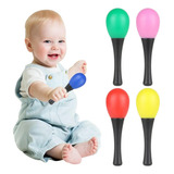 Maraca Chocalho Infantil Em Plástico Abs Par Liverpool Cor Amarelo