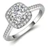 Maravilhoso Anel Banhado A Ouro Branco Diamante Cz Cristais