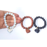 Maravilhoso Kit 3 Pulseiras Pedras Do Sol Da Lua E Estrelas