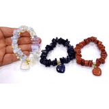 Maravilhoso Kit C 3 Pulseiras Pedras Do Sol Lua Estrelas M88