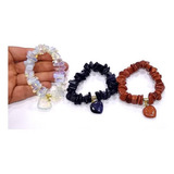 Maravilhoso Kit C 3 Pulseiras Pedras Do Sol Lua Estrelas M88