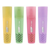 Marca Texto Tris Liqeo Flat Pastel Com 4 Cores Chanfrada