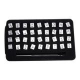Marcador Carimbo Gravar Couro Pino Letras Números 36pcs