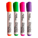 Marcador Colorido Para Quadro Branco Estojo 4 Cores