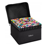 Marcador Conjunto Canetas 168 Cores Permanente Ponta Dupla Touch