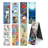 Marcador De Página Magnético Livro Caderno Snoopy 8uni
