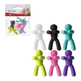 Marcador De Silicone Para Taca De Vinho 6 Pecas 3cm Colors