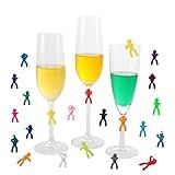 Marcador De Taça De Vinho De Silicone Etiquetas De Identificação Etiquetas De Identificação Marcadores De Copo De Vinho Para Bar Festa Martinis Coquetéis Taças De Champanhe Pacote