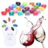 Marcador De Taça Para Vinhos Copos Taças 24 Peças Em Silicone