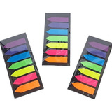 Marcador Páginas Neon Plástico Auto Colante 3 Kits C 140f Cd