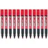 Marcador Permanente Pentel Mmp20 De Ponta Redonda Vermelho X Unidade