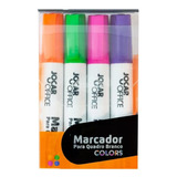 Marcador Quadro Branco Colors Estojo - Cores Sortidas - 4un