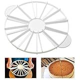 Marcador Redondo De Fatias De Bolo E Fatiador De Torta Divisor De Bolo Cortador De Cheesecake Marcador De Porção De Bolo De Dois Lados 10 Ou 12 Fatias Para Bolos De Até 16 Polegadas De Diâmetro