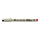 Marcador Técnico Nankin Pigma Micron 01 Vermelho Sakura