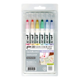 Marcador Zig Single Kuretake Mild Colors 6 Unidades