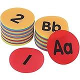 Marcadores De Carpete Com Número 1 34 Alfabeto A Z 60 Peças 10 Cm Pontos Marcadores Para Professores Pré Escola Jardim De Infância Sala De Aula