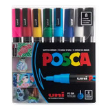 Marcadores De Tinta Uni Posca, Ponta Média, Conjunto De 8