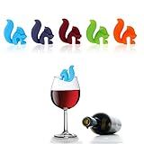 Marcadores De Vidro Para Vinho 12 Peças De Marcadores De Vinho Flamingo Decorações De Festa De Flamingo Taça De Animais Etiquetas De Marcação De Silicone Vidro Silicone