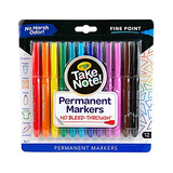 Marcadores Permanentes Crayola Take Note, Fine Point, School