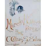 Marcha Hymno Moura Brasil Partitura Antiga De 1896 Farmácia