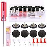 Mardatt Kit De Reparo De Cabeçote De Carro Com 152 Peças Com Botão De Reparo De Cabeçote Para Reparo De Teto Automático E Ferramenta De Instalação Para Fixação De Teto Interior Do Carro Para Todos Os Carros Preto 