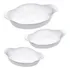 Marinex Conjunto De Assadeiras Oval Opaline 3 Peças Branco