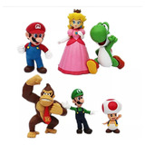 Mario Bros Coleção Action Figure 6 Bonecos Miniaturas Luigi 