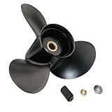 MARKGOO Hélice 765182 Para OMC Johnson Evinrude V4 Motor De Popa 40 140 HP Peças De Motor De Barco 3 Lâminas Hélice De Alumínio 13 5 X 15 Passo RH 13 Estrias Dente Com Kit De Cubo 0765182