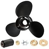 MARKGOO Hélice Com Kit De Cubo Flo Torq II Para Motor De Popa Mercury Black Max 40 50 60 70 75 80 90 100 115 125 140 HP Barco Motor Peças De Alumínio Hélice 13 75X15 Passo RH 15 Dentes Estriados