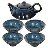 MARMERDO Chaleira 1 Conjunto Jogo De Chá Kung Fu Bule De Porcelana Bule De Chá Japonês Chaleiras De Chá Kit Para Servir Chá Em Cerâmica Kit De Preparação De Chá Chinês Fermentar Definir