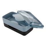 Marmita Lunch Box Cinza Com Preto Electrolux Com Divisoria